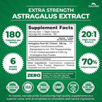 Zazzee Astragalus Root Extract in a vibrant green bottle with detailed supplement facts, 100% Authentic and available in India at Curat Cart.