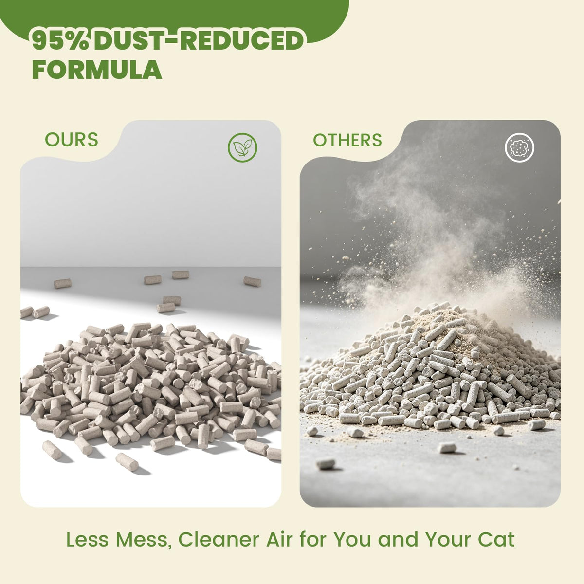 Zeolite Cat Litter Pellets offer 95% dust reduction for a cleaner environment. Perfect for daily use, available at Curat Cart.