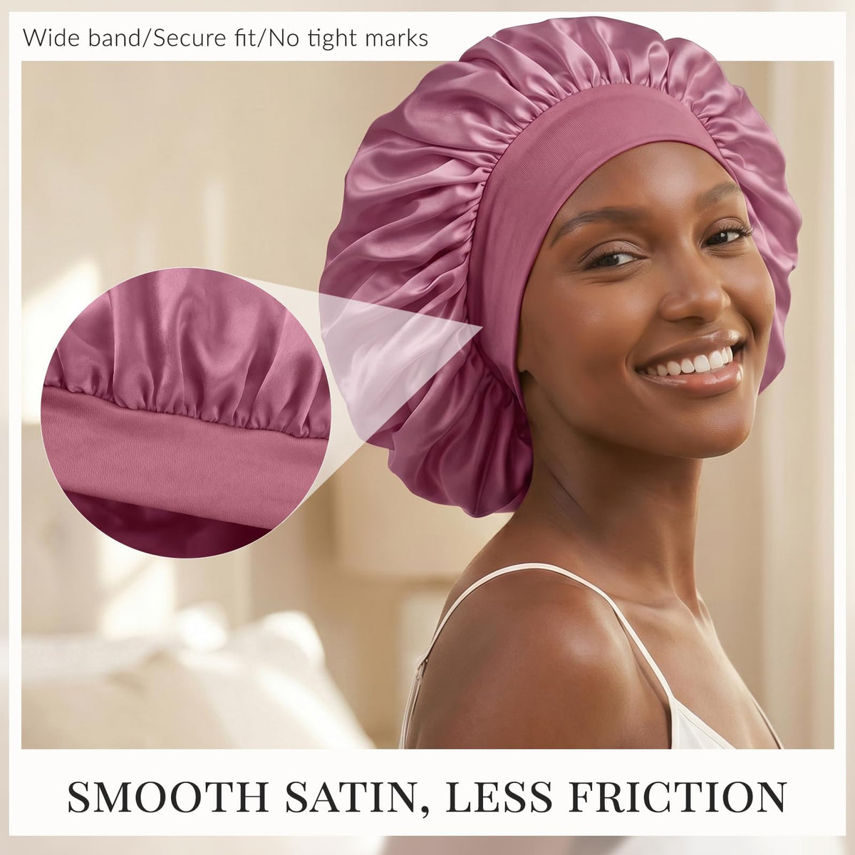 Discover the ZHENSILK 3PCS Silk Sleep Bonnets for women. Available online in multiple colors. Perfect for smooth, frizz-free hair.