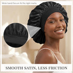 Discover authentic ZHENSILK 3PCS silk sleep bonnets featuring a smooth satin finish, secure fit, and no tight marks.