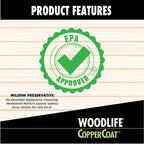 Discover Zinsser WoodLife Coppercoat, an EPA-approved mildew preservative for superior protection, exclusively at Curat Cart.