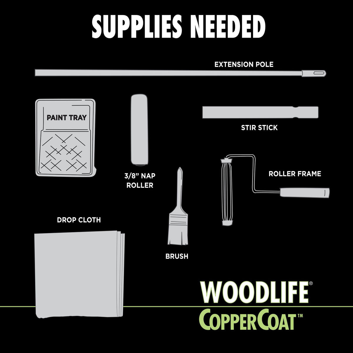 Discover essential tools for applying Zinsser WoodLife Coppercoat, specially curated by Curat Cart for your DIY projects.