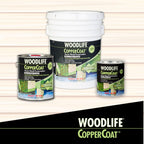 Zinsser WoodLife Coppercoat in official packaging, showcasing green wood preservative quality. Available at Curat Cart.