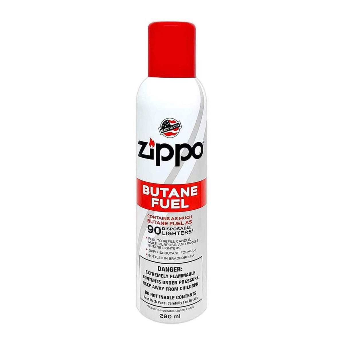 Premium imported Zippo Butane Fuel for refilling lighters, available at Curat Cart. Essential for reliable ignition.