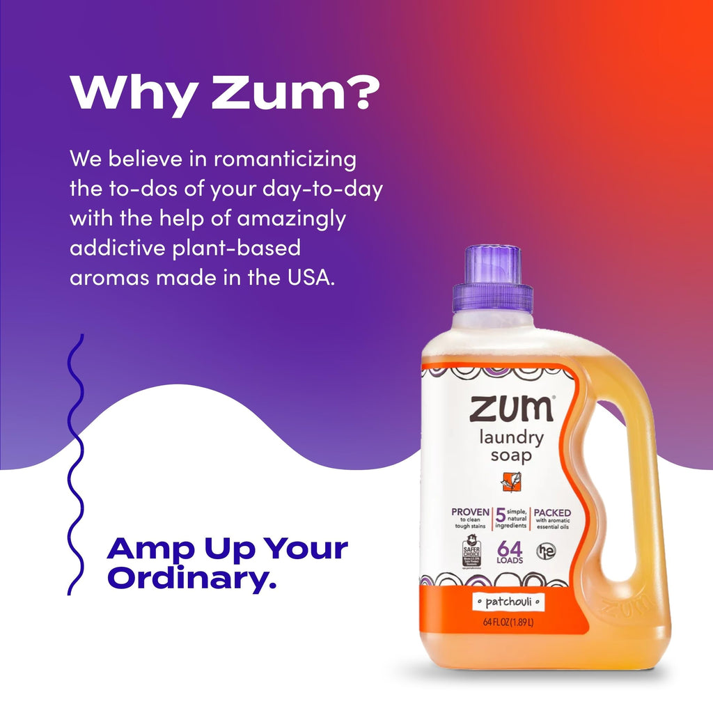 Zum Laundry Liquid Patchouli, 100% Authentic and available in India at Curat Cart. Enjoy plant-based aromas for your laundry.