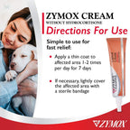 ZYMOX Topical Cream for Pets provides fast relief. Perfect for daily use, available at Curat Cart for your pet's care.