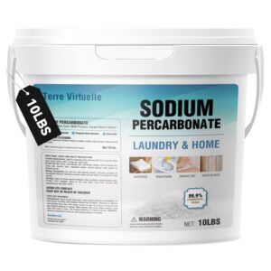 Sodium Percarbonate Oxygen Bleach in a 10lbs premium import bucket, ideal for whitening and brightening laundry at Curat Cart.