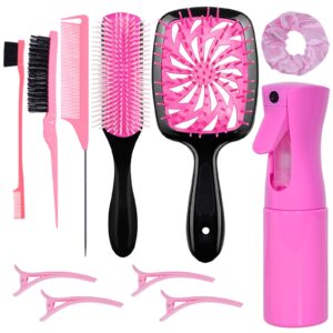 Discover the premium imported Hair Brush Set with Detangling Brush at Curat Cart. Perfect for effortless styling and detangling.