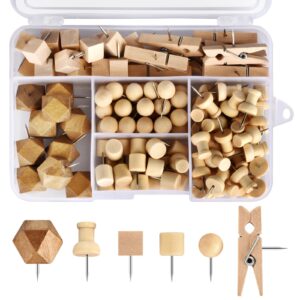 Discover premium imported wood push pins thumb tacks, perfect for stylish organization. Available at Curat Cart.