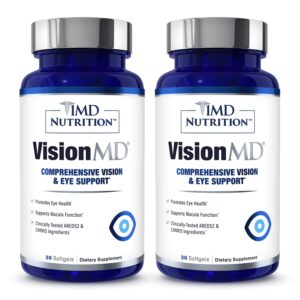 100% Genuine 1MD Nutrition VisionMD Eye Vitamin for comprehensive vision and eye support, promoting eye health.