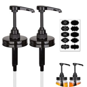 Premium imported Mason Jar Syrup Dispenser Pump set for stylish serving. Available at Curat Cart for your kitchen needs.