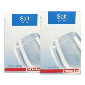 Premium imported Miele Care Dishwasher Salt, 1.5 kg packaging, ideal for efficient dishwashing. Available at Curat Cart.