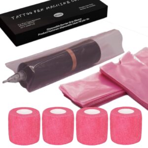 Premium imported pink tattoo pen covers from Curat Cart, ideal for ensuring hygiene and comfort during tattoo sessions.