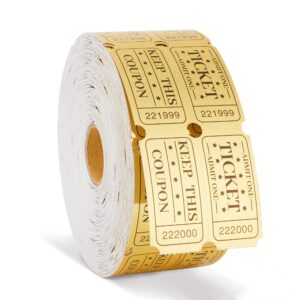 Premium imported Golden Raffle Tickets on a roll, perfect for events and giveaways. Available at Curat Cart.