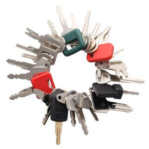 24 Heavy Equipment Keys Master Set, Construction Ignition Key Set