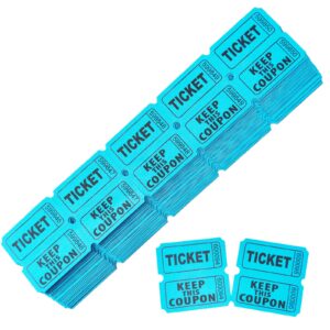 Premium imported blue double raffle tickets from Curat Cart, perfect for events and giveaways. Enhance your promotions today.