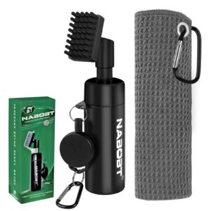 Premium imported Golf Towel and Club Cleaner Brush Set from Curat Cart, perfect for keeping your golf gear pristine.