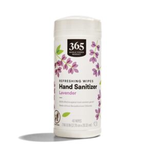 Whole Foods Lavender Hand Wipes, a premium import, offer 99.9% germ protection. Available at Curat Cart for a refreshing clean.