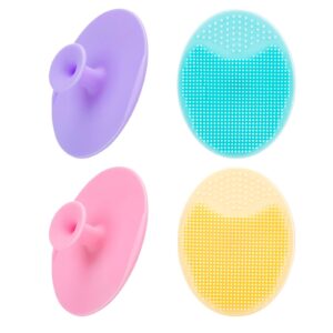 Discover the JEXCULL 4 Pack Face Scrubber set, featuring soft silicone in vibrant colors for gentle cleansing. 100% genuine product.