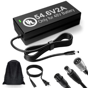 Premium imported Lithium Battery Charger for 48V batteries, featuring a sleek design and UL certification. Available at Curat Cart.