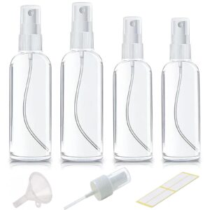 Premium imported clear empty travel spray bottles from Curat Cart, perfect for on-the-go convenience and versatility.