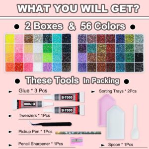 Explore the premium imported Rhinestones Bedazzling Kit from Curat Cart, featuring 56 vibrant colors, glue, and essential tools for creative projects.