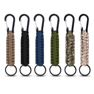 Upgrade your accessories with Curat Cart's premium imported Paracord Keychain with Carabiner, perfect for outdoor enthusiasts.