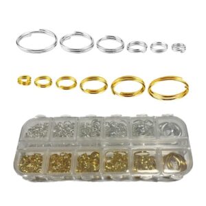 Premium imported gold and silver jump rings in assorted sizes, perfect for jewelry making. Available at Curat Cart.