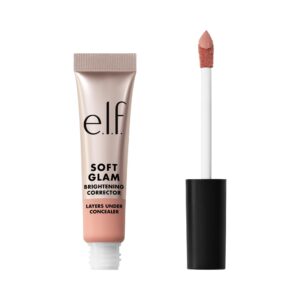 e.l.f. Soft Glam Brightening Corrector, Helps Minimize Dark Circles & Discoloration, Hydrating With A Natural Finish, Vegan & Cruelty-Free, Light Pink