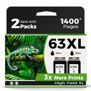 Premium import HP 63XL Ink Cartridges Replacement for high yield printing, offering 3X more prints. Available at Curat Cart.