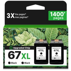 Premium imported HP 67XL Black Ink Cartridge pack ensures 1400+ pages, perfect for high-quality printing. Available at Curat Cart.