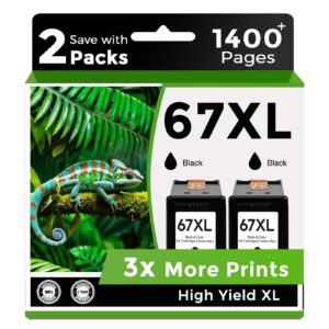 Premium imported HP 67XL Ink Cartridges Black for high yield printing, offering 3x more prints. Available at Curat Cart.
