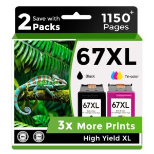 Premium imported HP 67XL Ink Cartridges Combo Pack delivers high yield with 1150+ pages. Available at Curat Cart.