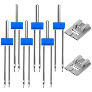 Premium imported HOWRIN Twin Needle Double Needle set, featuring various sizes for precise sewing. Available at Curat Cart.