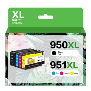 Premium imported HP 950XL 951XL Ink Cartridge Replacement set in vibrant colors, available at Curat Cart for top-quality printing.