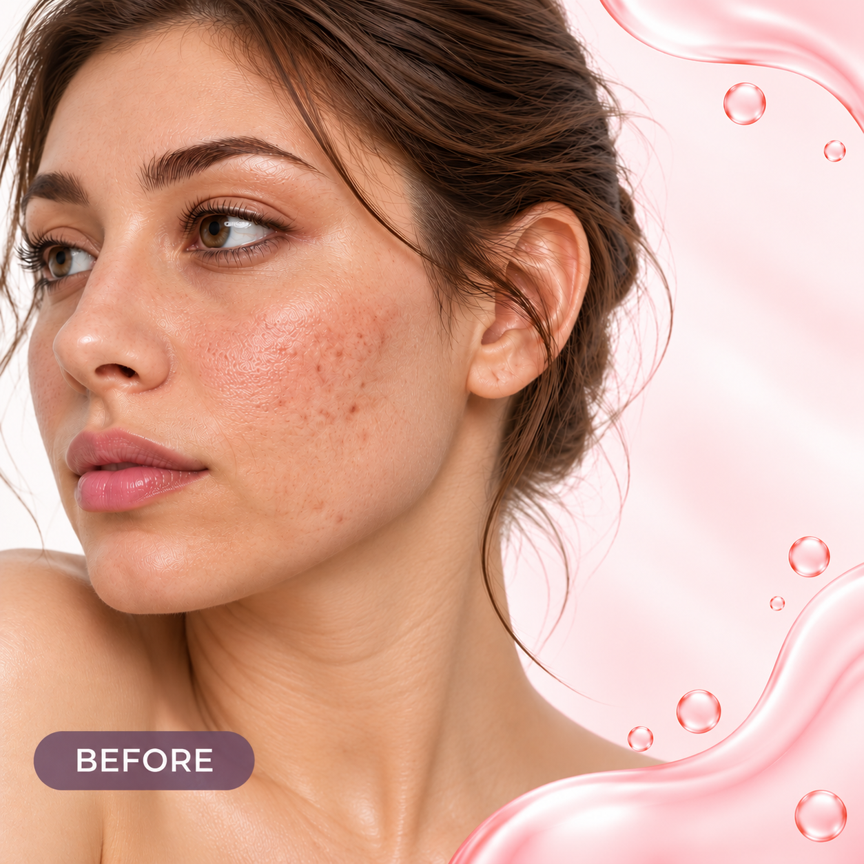 After skincare comparison