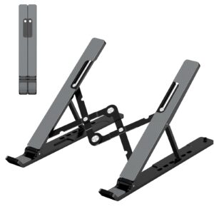 Elevate your workspace with this premium imported adjustable laptop stand from Curat Cart, perfect for ergonomic comfort and stability.