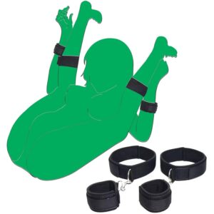 Explore the premium imported Adult Play Bed Restraints Kit, featuring soft straps and durable hardware, available at Curat Cart.