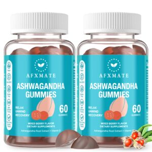 Discover AFXMATE Ashwagandha Gummies, a premium imported dietary supplement for relaxation and recovery, available at Curat Cart.