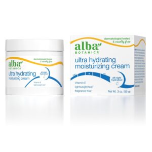 Alba Botanica Ultra Hydrating Cream offers all-night hydration with a lightweight feel, now available at Curat Cart as a premium import.