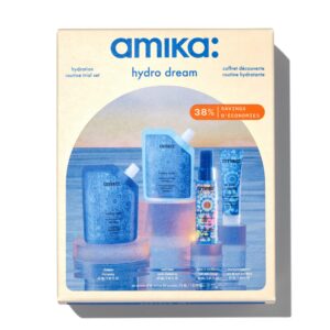 Discover the amika hydro dream hair routine, a premium import for hydration and care, available at Curat Cart.