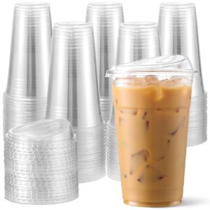AOZITA Plastic Cups with Lids, premium imported drinkware, ideal for beverages. Available at Curat Cart.