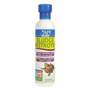 Premium imported API Turtle Sludge Destroyer effectively cleans aquariums using beneficial bacteria. Available at Curat Cart.