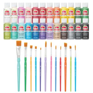 Explore the premium imported Apple Barrel Acrylic Craft Paint Kit, featuring vibrant colors and brushes, available at Curat Cart.