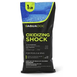 Discover AquaDoc Chlorine Free Shock, a premium imported solution for pools and spas, available at Curat Cart. Elevate your water quality.