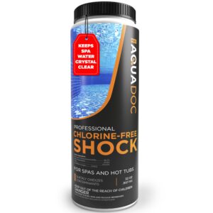 AquaDoc Non Chlorine Hot Tub Shock, a premium imported solution for crystal clear spa water, available at Curat Cart.