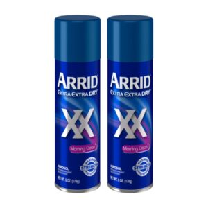 Authentic Arrid deodorant, Morning Clean scent, offers extra dry protection in a convenient double pack.