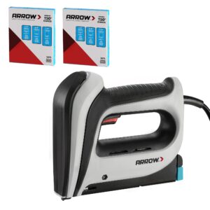 Premium imported Arrow Electric Staple Gun Kit from Curat Cart, featuring ergonomic design and T50 staples for versatile use.