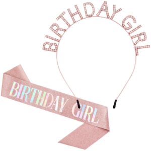 Celebrate in style with the premium imported Aurmigle Glitter Birthday Girl Sash, available at Curat Cart for a luxurious birthday experience.
