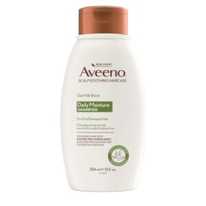 Discover Aveeno's Oat Milk Blend Daily Moisture Shampoo, 100% genuine for nourishing dry, damaged hair.